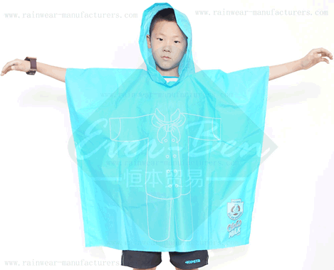 China EVA rain ponchos PEVA raincape for kids